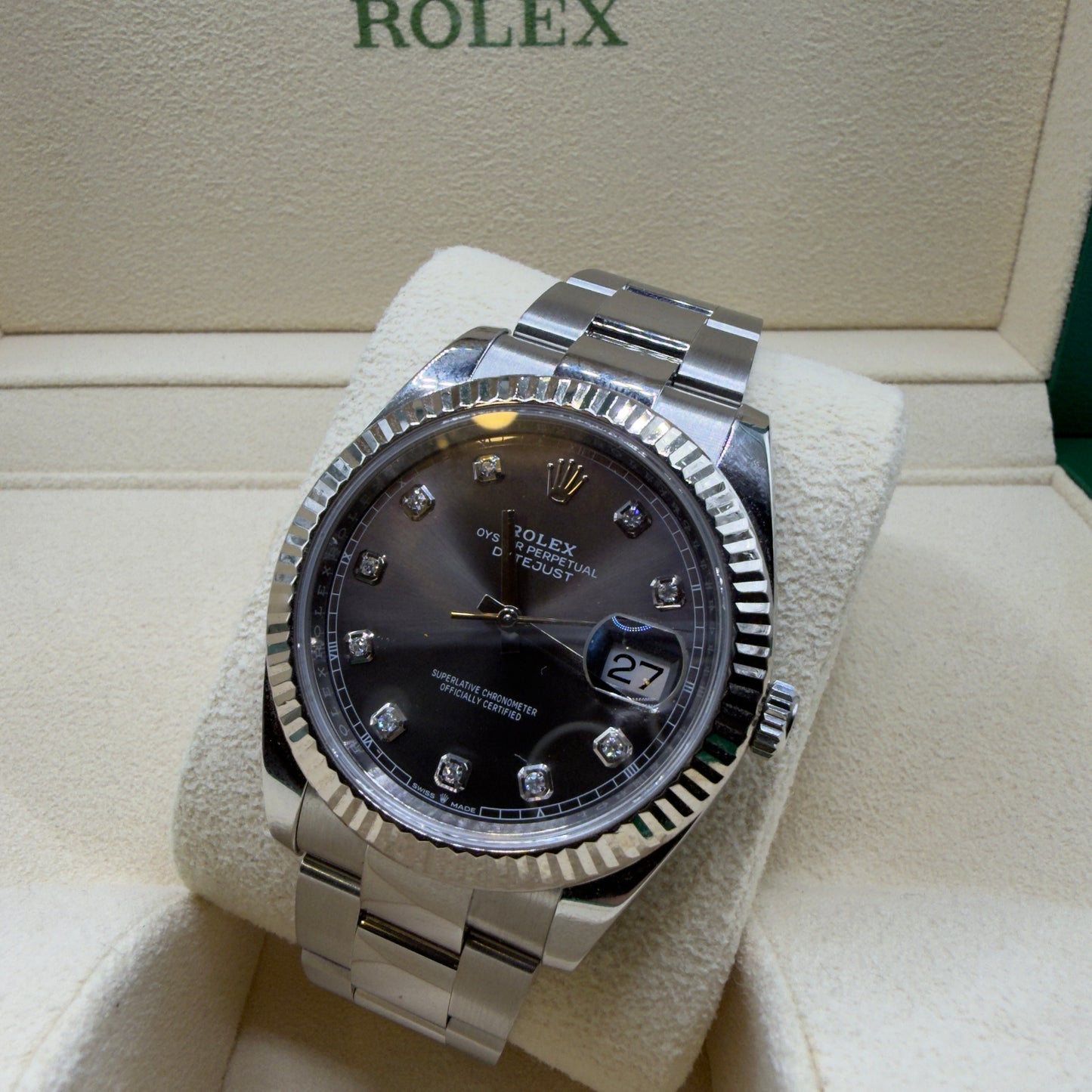 Rolex Datejust 126334 Rhodium Diamond Dial 41 MM