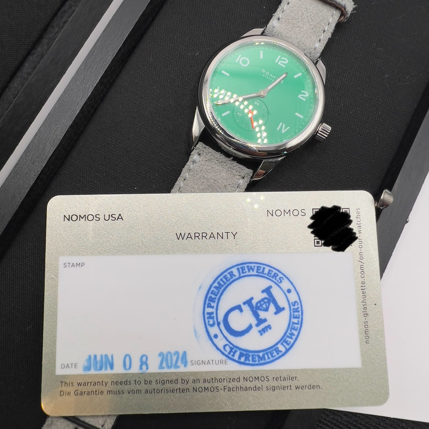Nomos Club Campus Electric Green Steel Back 715