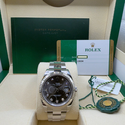 Rolex Datejust 126334 Rhodium Diamond Dial 41 MM